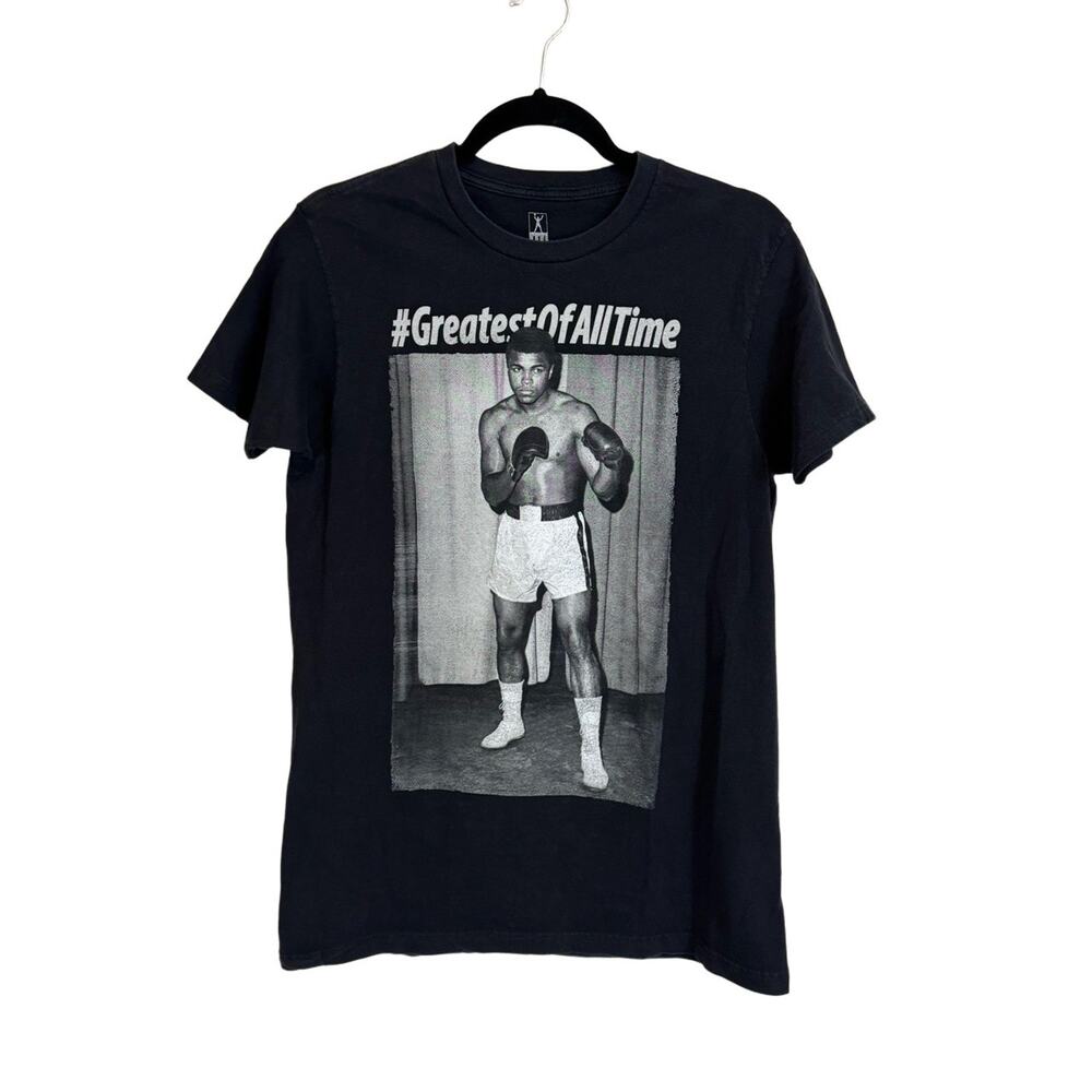 M Ali Greatest Of All Time Boxing T-Shirt Black Medium